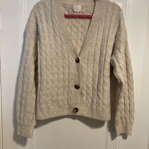 H&M Cable Knit Cardigan - Cream